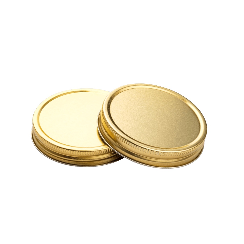 Gold jam jar lids and closures
